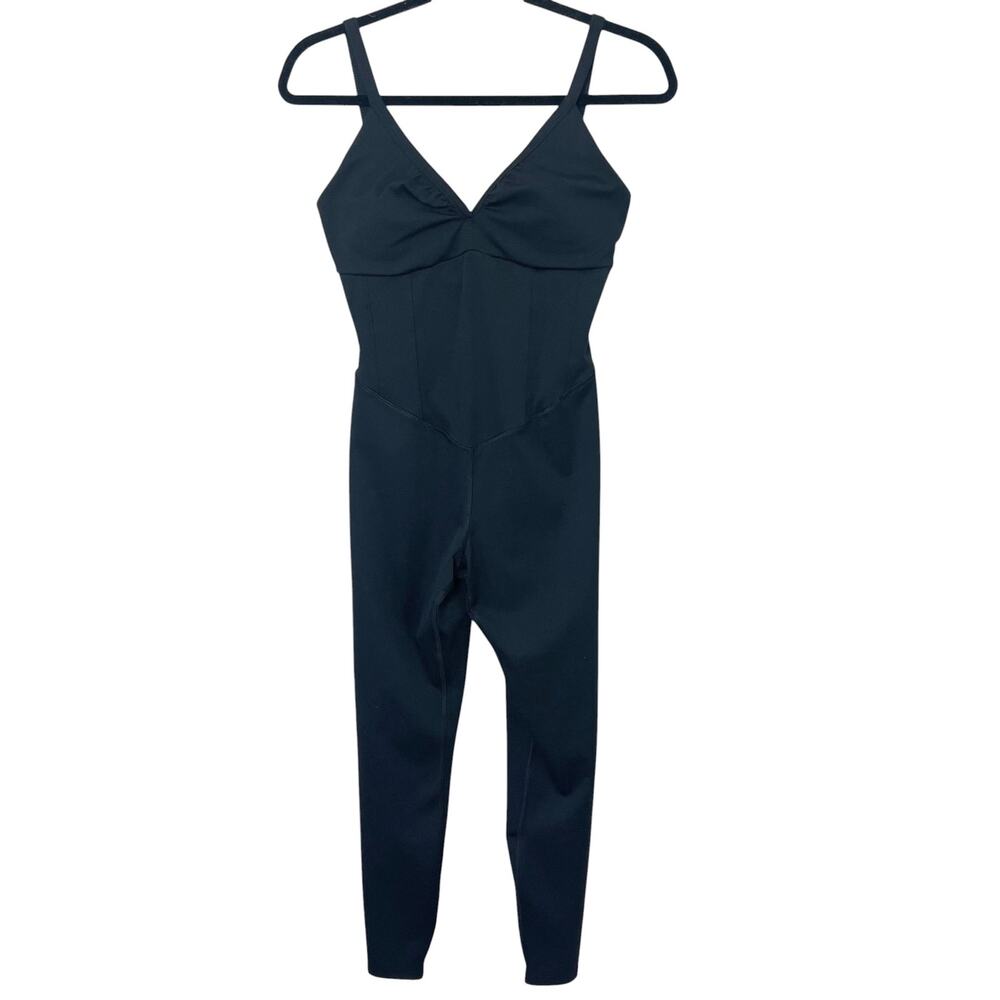Sincerely Jules Active Black Catsuit One-Piece Fitted Jumpsuit Size Small